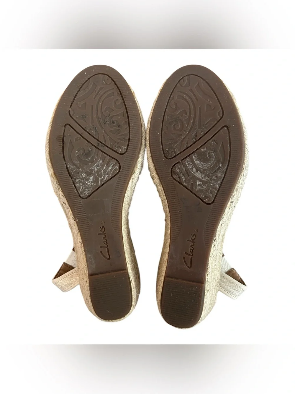CLARKS Artisan Petrina Corra Espadrille Wedge Sandals Sz 6 Boho Resort Travel